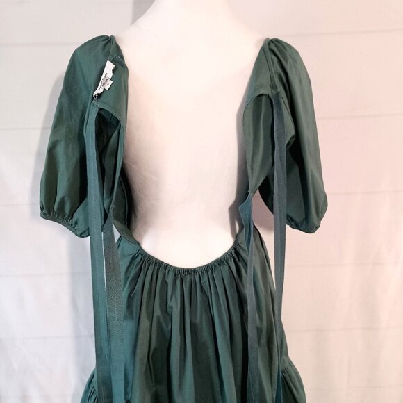 Peter Som x RTR Green Puff Sleeve Dress Size 6 Designer MSRP $335 Excellent - Picture 6 of 8